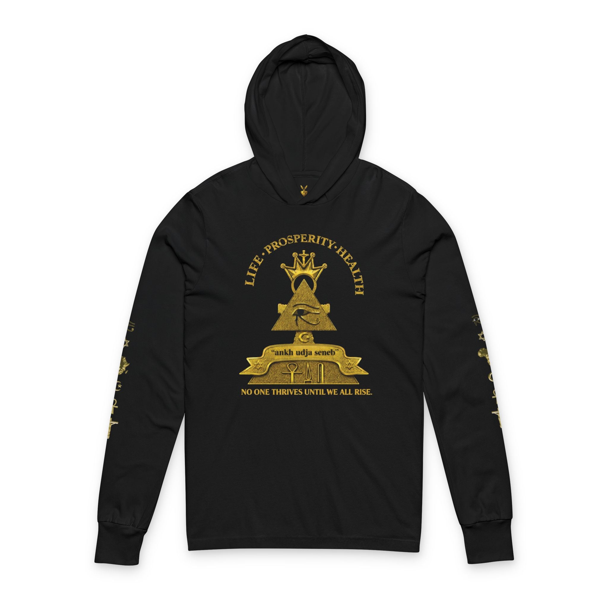 Ankh Udja Seneb™ Crown Emblem Hoodie