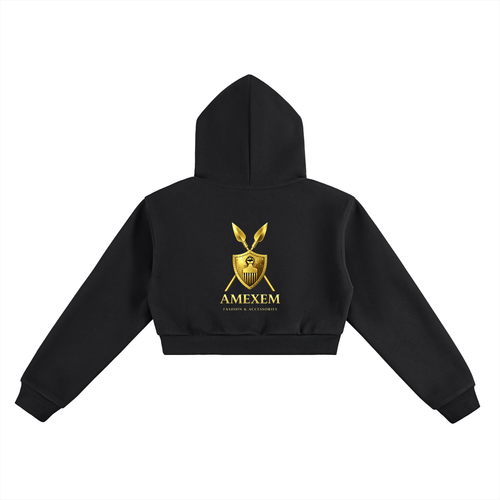 Amexem Logo Essential Cropped Hoodie