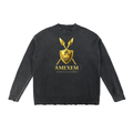 Amexem Logo Vintage Washed Hand-Frayed Sweater