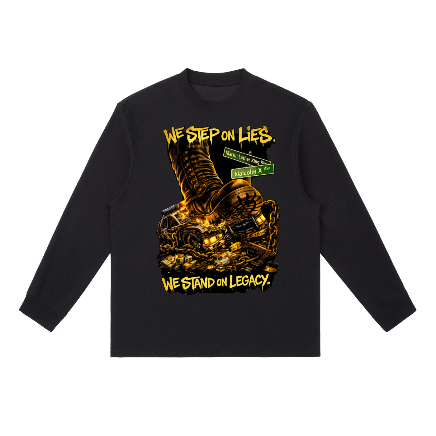 Big Steppers Crewneck Long-Sleeve T-Shirt