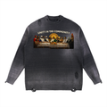Unity In The Community Sun Fade Distressed Ripped Crewneck sweater